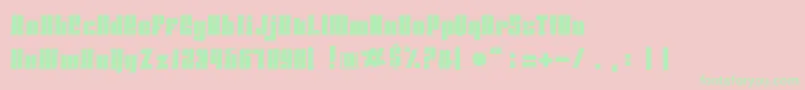 HoodsandcapersSlab Font – Green Fonts on Pink Background