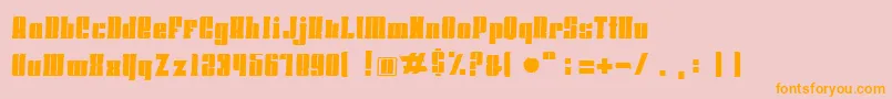 HoodsandcapersSlab Font – Orange Fonts on Pink Background