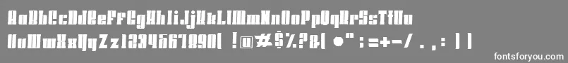 フォントHoodsandcapersSlab – 灰色の背景に白い文字