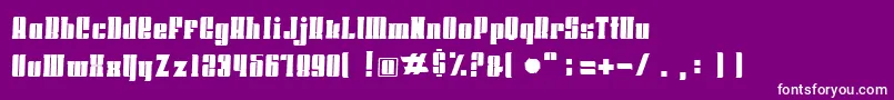 フォントHoodsandcapersSlab – 紫の背景に白い文字