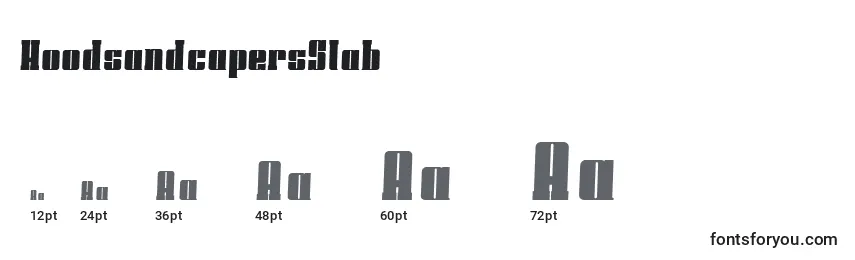 HoodsandcapersSlab Font Sizes
