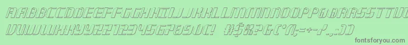 Jetway3Dital Font – Gray Fonts on Green Background