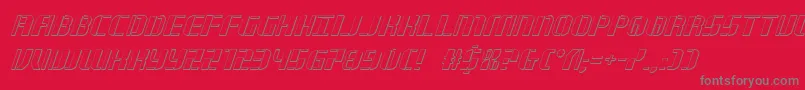 Jetway3Dital Font – Gray Fonts on Red Background