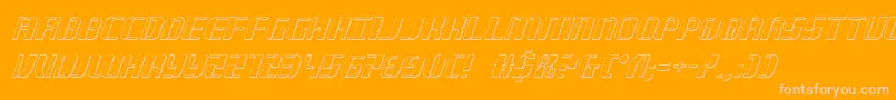 Jetway3Dital Font – Pink Fonts on Orange Background