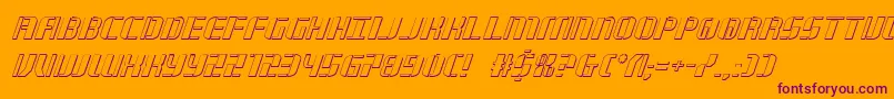 Jetway3Dital Font – Purple Fonts on Orange Background