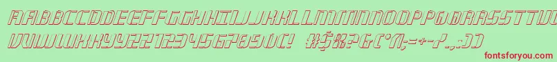 Jetway3Dital Font – Red Fonts on Green Background