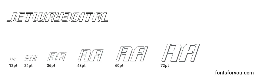 Jetway3Dital Font Sizes