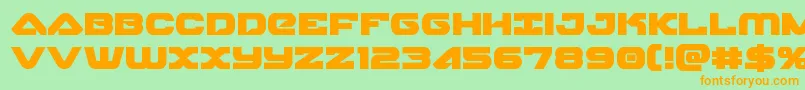 Skyhawk Font – Orange Fonts on Green Background