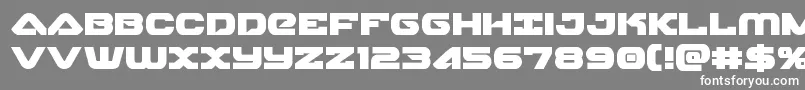 フォントSkyhawk – 灰色の背景に白い文字