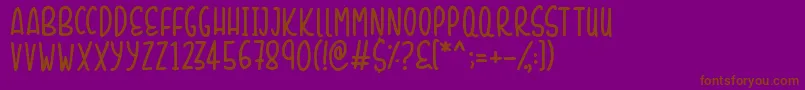 SunshineSmiles Font – Brown Fonts on Purple Background