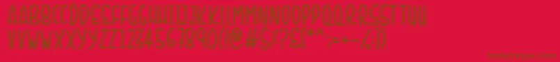 SunshineSmiles Font – Brown Fonts on Red Background