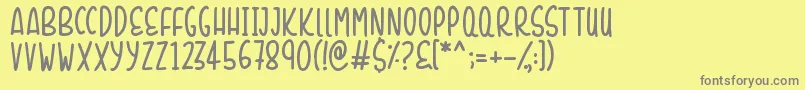 Шрифт SunshineSmiles – серые шрифты на жёлтом фоне