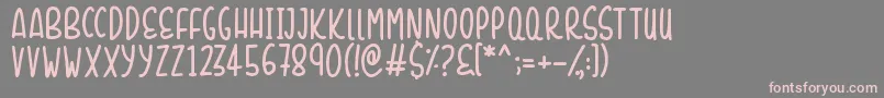SunshineSmiles Font – Pink Fonts on Gray Background