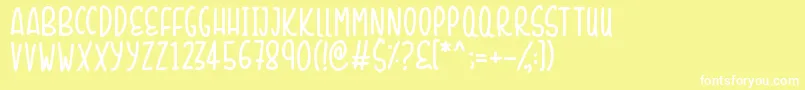 SunshineSmiles Font – White Fonts on Yellow Background
