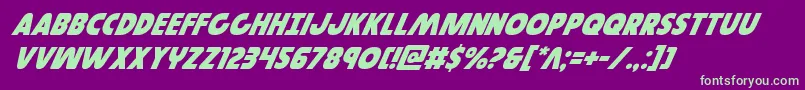 Governorsuperital Font – Green Fonts on Purple Background