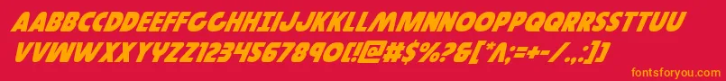Governorsuperital Font – Orange Fonts on Red Background