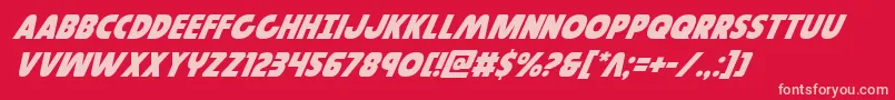 Governorsuperital Font – Pink Fonts on Red Background