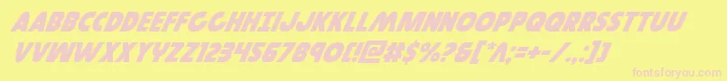 Governorsuperital Font – Pink Fonts on Yellow Background