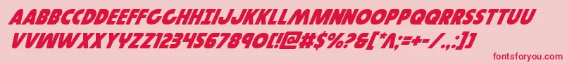 Governorsuperital Font – Red Fonts on Pink Background