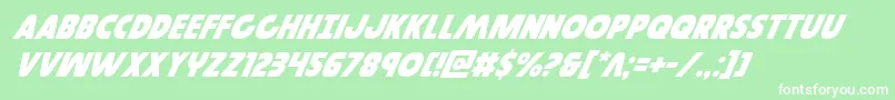 Governorsuperital Font – White Fonts on Green Background