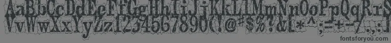 Puzzleface-Schriftart – Schwarze Schriften auf grauem Hintergrund