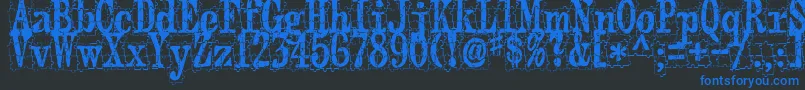 Puzzleface Font – Blue Fonts on Black Background