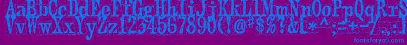 Puzzleface Font – Blue Fonts on Purple Background