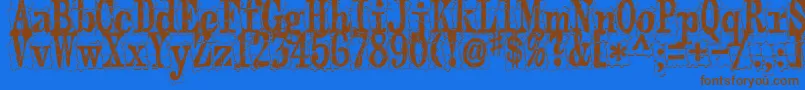 Puzzleface Font – Brown Fonts on Blue Background