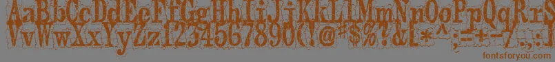 Puzzleface Font – Brown Fonts on Gray Background