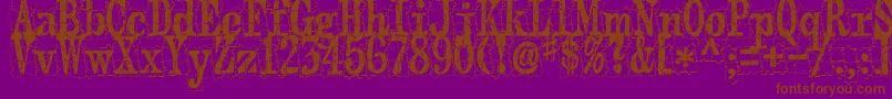 Puzzleface Font – Brown Fonts on Purple Background