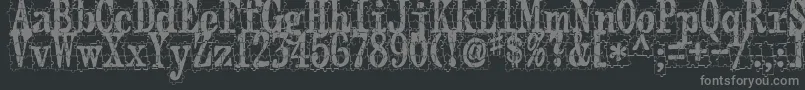 Puzzleface Font – Gray Fonts on Black Background