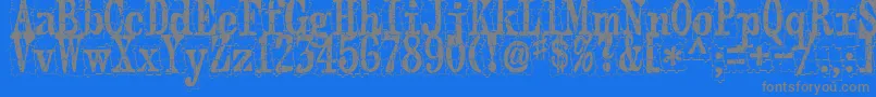 Puzzleface Font – Gray Fonts on Blue Background