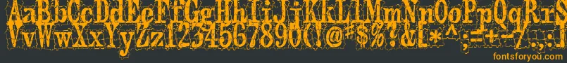 Puzzleface Font – Orange Fonts on Black Background