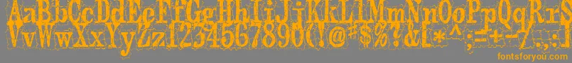 Puzzleface Font – Orange Fonts on Gray Background