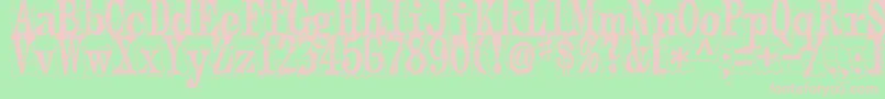 Puzzleface Font – Pink Fonts on Green Background