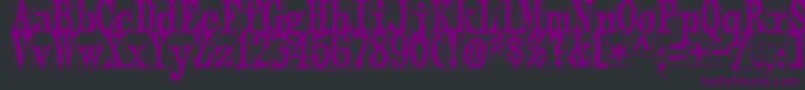 Puzzleface Font – Purple Fonts on Black Background