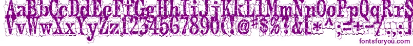 Puzzleface Font – Purple Fonts on White Background