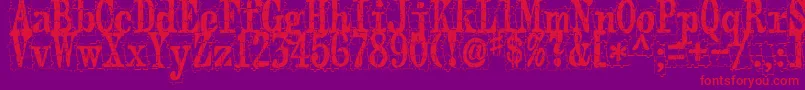 Puzzleface Font – Red Fonts on Purple Background