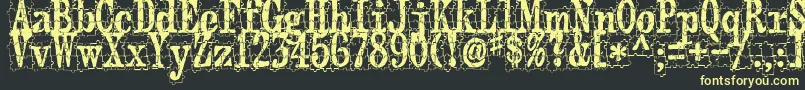 Puzzleface Font – Yellow Fonts on Black Background