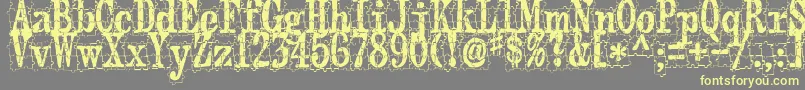 Puzzleface Font – Yellow Fonts on Gray Background