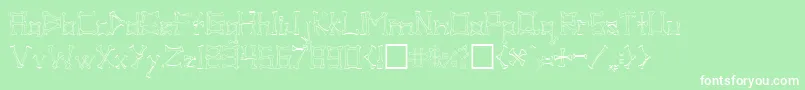 Pib Font – White Fonts on Green Background