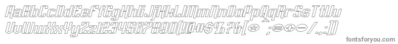 EmpanadaExtendedOutlineItalic Font – Gray Fonts on White Background