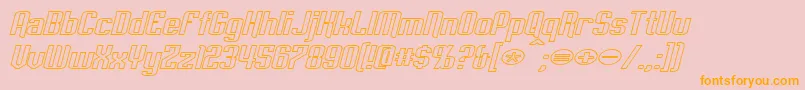 Czcionka EmpanadaExtendedOutlineItalic – pomarańczowe czcionki na różowym tle