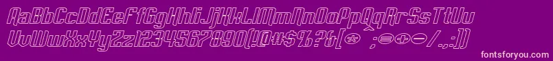 EmpanadaExtendedOutlineItalic Font – Pink Fonts on Purple Background