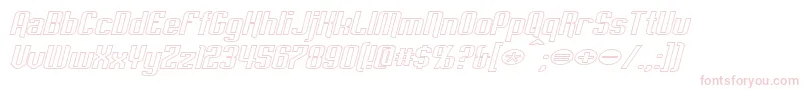 EmpanadaExtendedOutlineItalic Font – Pink Fonts on White Background