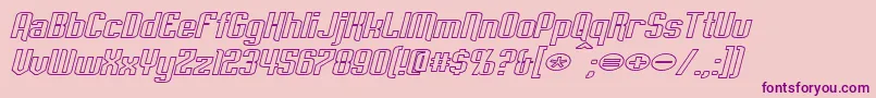 EmpanadaExtendedOutlineItalic Font – Purple Fonts on Pink Background