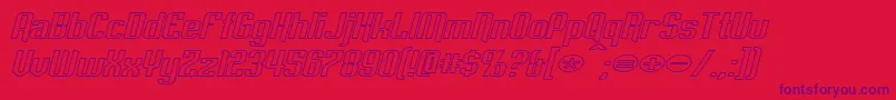 EmpanadaExtendedOutlineItalic Font – Purple Fonts on Red Background