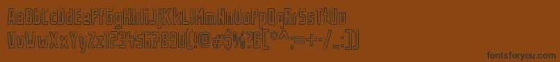 UrbanRubber-Schriftart – Schwarze Schriften auf braunem Hintergrund