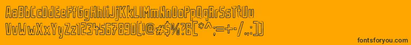 UrbanRubber Font – Black Fonts on Orange Background