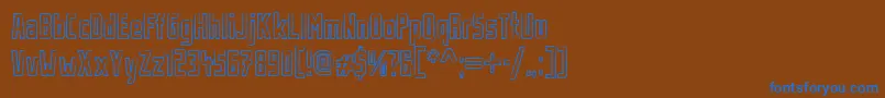 UrbanRubber Font – Blue Fonts on Brown Background